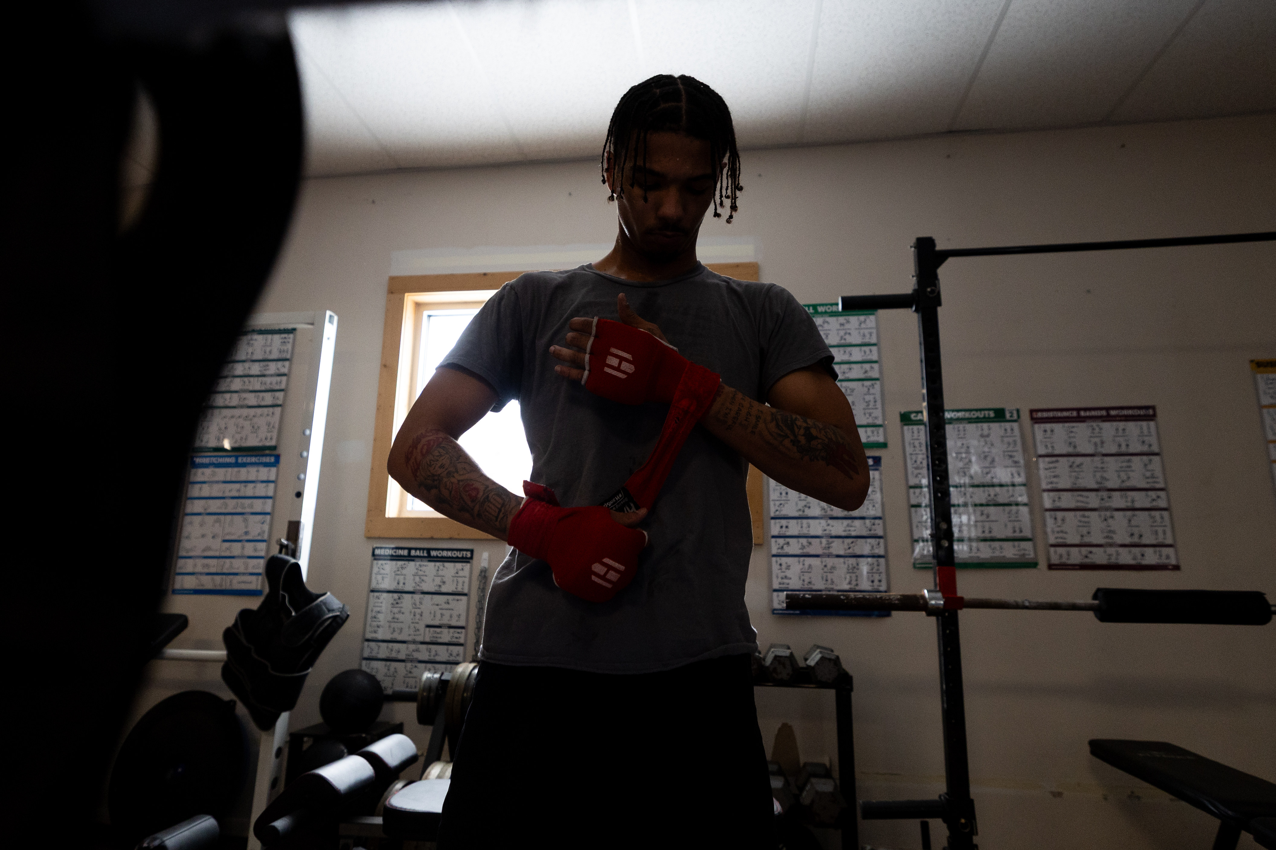 Evan Jackson, 19, of Kalamazoo, trains for the USA Boxing International Open at Kzoo Boxing on Tuesday, Feb. 3, 2026. , The Open, which is expected to draw elite amateur talent and emerging future stars to Colorado, is Jackson’s biggest challenge yet.