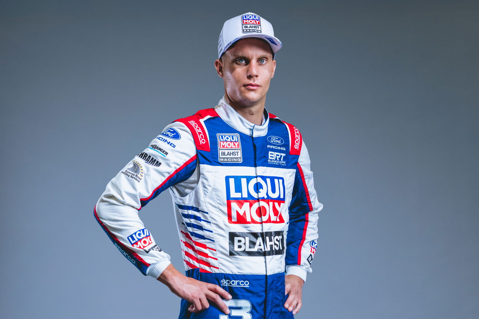 Zak Best in Liqui Moly and Blahst colours for Blanchard Racing Team.