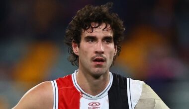 St Kilda sweats on Max King and Ed Sheeran appearing in opening round match against Collingwood; Gold Coast loses Matt Rowell for match against Geelong after State of Origin injury