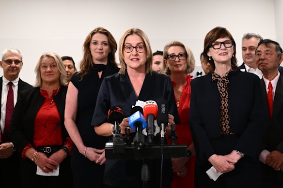 Victorian Premier Jacinta Allan, along with colleagues, defended the handling of the CFMEU scandal at a press conference on Wednesday.
