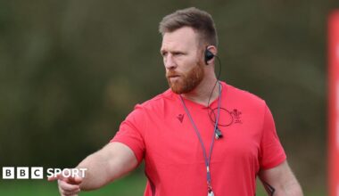 Tyrone Holmes in Wales training session