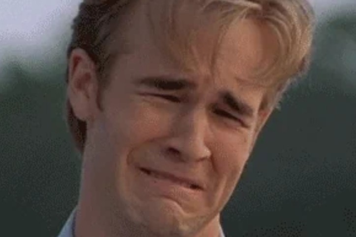 A screenshot of the gif of dawsons crying 