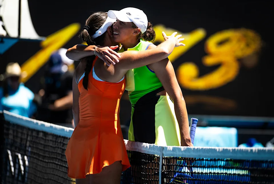 Madison Keys and Jessica Pegula at the Australian Open.