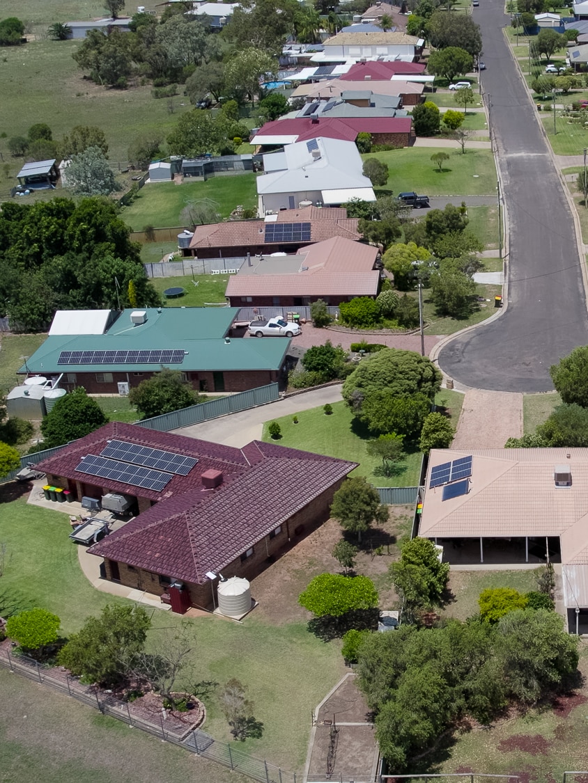 Rooftop solar in Narrabri.