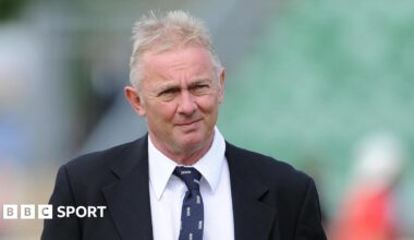 Tony Pigott in suit and England tie