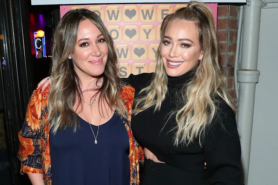 Haylie Duff and Hilary Duff in Los Angeles in November 2017 Rich Polk/Getty