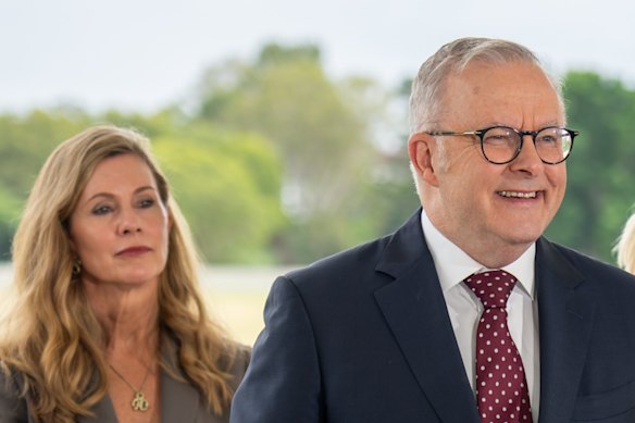 eSafety Commissioner Julie Inman Grant with Prime Minister Anthony Albanese.