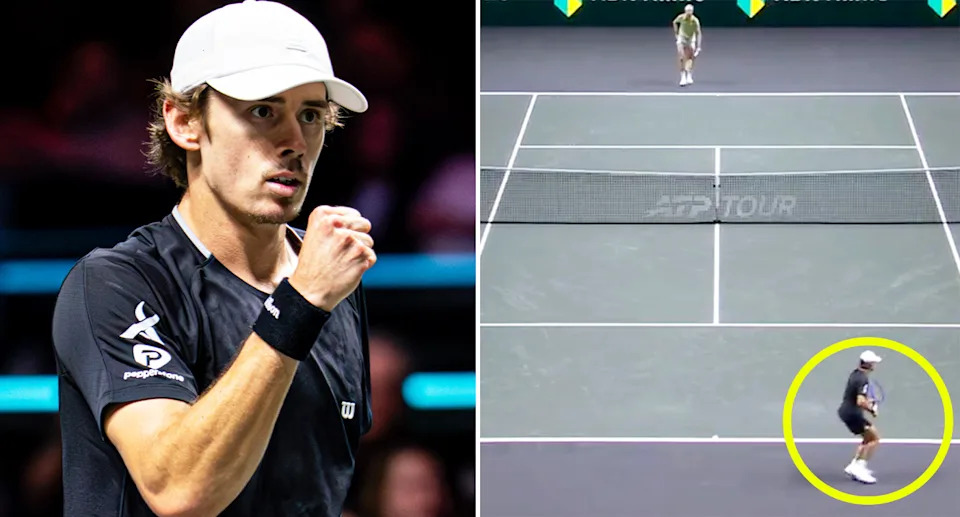 Alex de Minaur, pictured here making the Rotterdam Open final for the third year in a row.