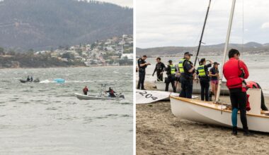 Multiple sailors rescued as boats capsize in dangerous River Derwent race