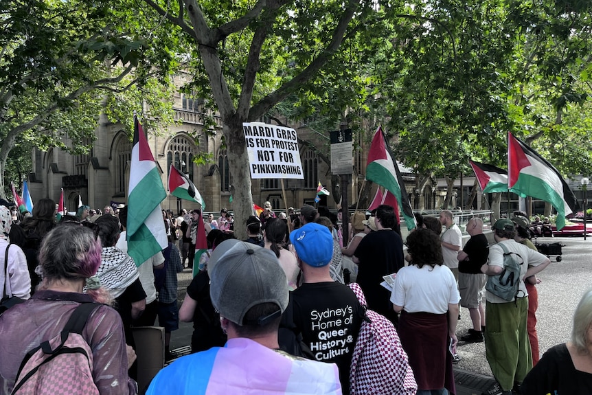 Pride in Protest protest after Mardi Gras exclusion.
