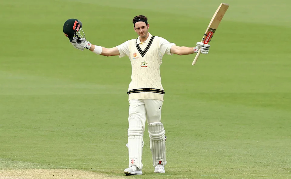 Kurtis Patterson after scoring a century in just his second Test.