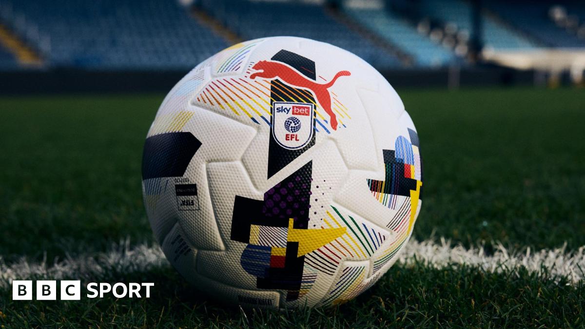 A close up of Puma's rainbow ball that features a selection of colourful geometrical shapes on a traditional white background
