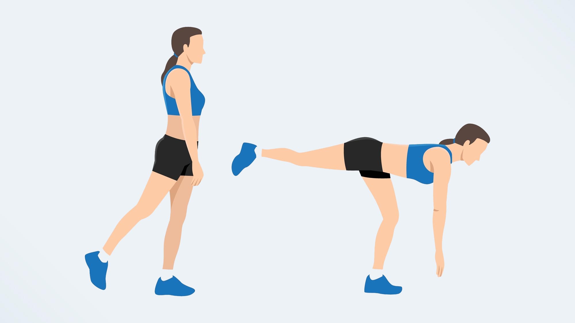 a woman doing a single leg deadlift