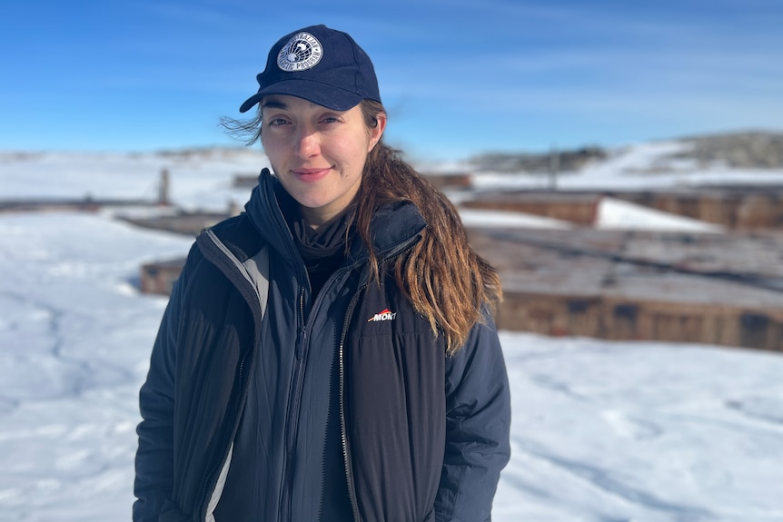 Melanie Borup looks at the camera.