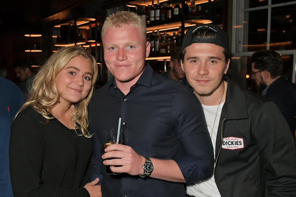 Jack Ramsay with his sister Tilly and Brooklyn Beckham