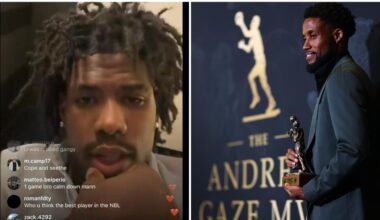MVP award, Kendric Davis Instagram Live rant after Bryce Cotton wins, who won the Andrew Gaze Trophy?, latest news, reaction, winners, video, highlights