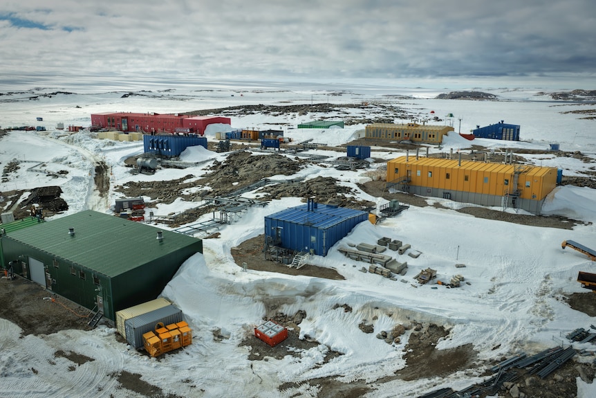 Casey Station photographed from above.