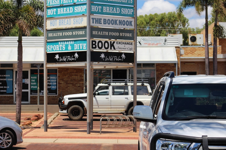 A block of shops in Kalbarri.