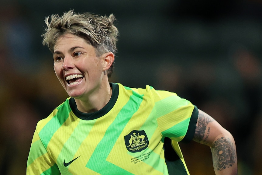 Michelle Heyman smiles