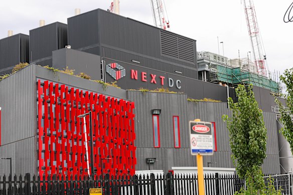 NextDC data centre in West Footscray. Tech stocks are mid a rollercoaster ride.