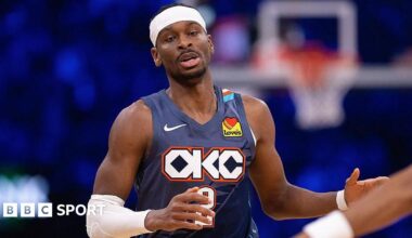 Shai Gilgeous-Alexander in action for the Oklahoma City Thunder