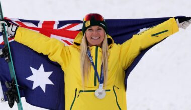 Australian Danielle Scott wins silver in women’s aerials after heartbreaking family call, video, reaction