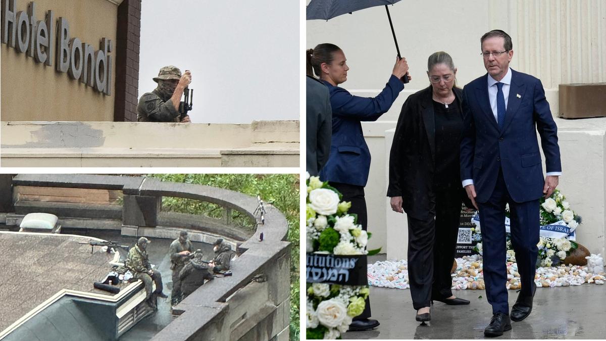 Australian news and politics live: Herzog visits Bondi, tells protesters ‘terror is unacceptable’