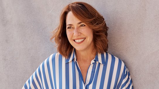 Lisa Millar wears Jac + Jack dress.