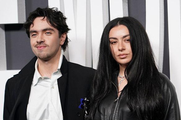 Charli XCX with director Aidan Zamiri at the London premiere of The Moment.