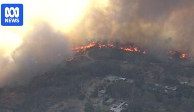 Bushfire warning downgraded for blaze in Darlington, Helena Valley in Perth's eastern suburbs