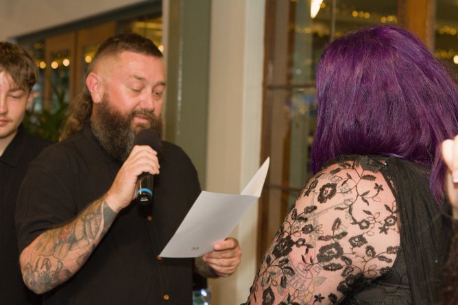 Emma and Marc's unique Halloween wedding.