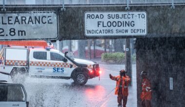 Delays at airport after deluge, widespread power outages; Emergency warnings ease; SES crews responding to almost 200 jobs