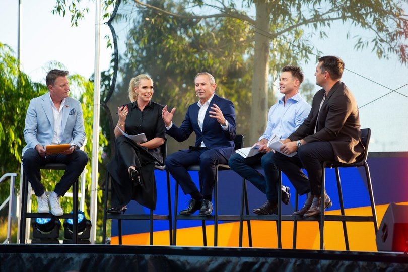 Pictures of James Brayshaw Abbey Holmes Ben Cousins Luke Hodge.