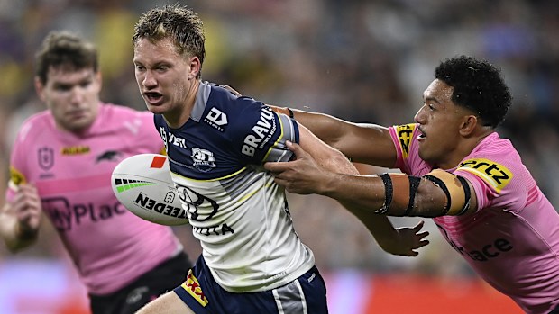 Jaxon Purdue of the Cowboys.