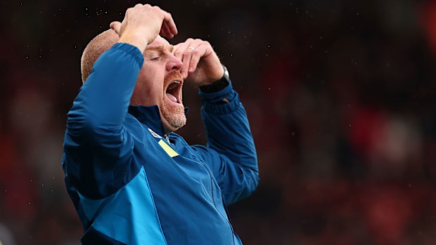 Sean Dyche during the Premier League match.