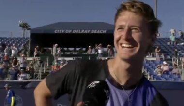 Sebastian Korda defeats Flavio Cobolli, post-match interview, Michelle Yu slip-up, video, highlights