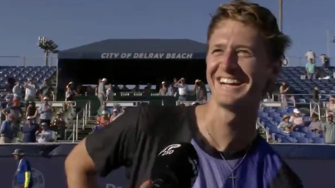 Sebastian Korda defeats Flavio Cobolli, post-match interview, Michelle Yu slip-up, video, highlights
