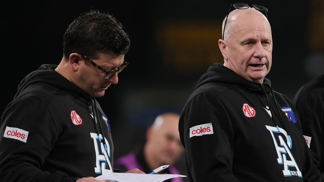 Ken Hinkley says chairman David Koch’s finals pass mark went too far for Port Adelaide Power under Josh Carr, latest news