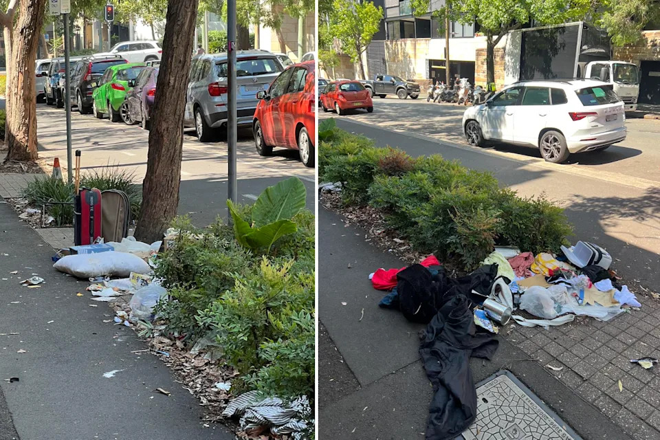 Dumped household waste in Darlinghurst. 