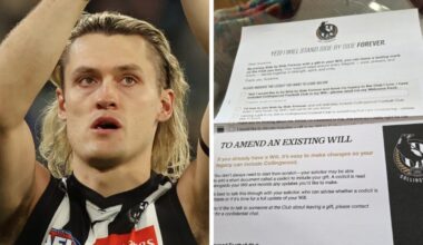 Collingwood sorry for sending members letters about adding Magpies to their will, bequeathment service, latest news