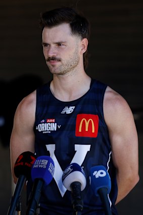 Jack Sinclair wearing Victoria’s Big V.
