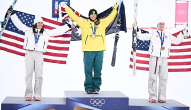 Aussie gold medallist Jakara Anthony caught out by podium wardrobe blunder days after helping Cooper Woods