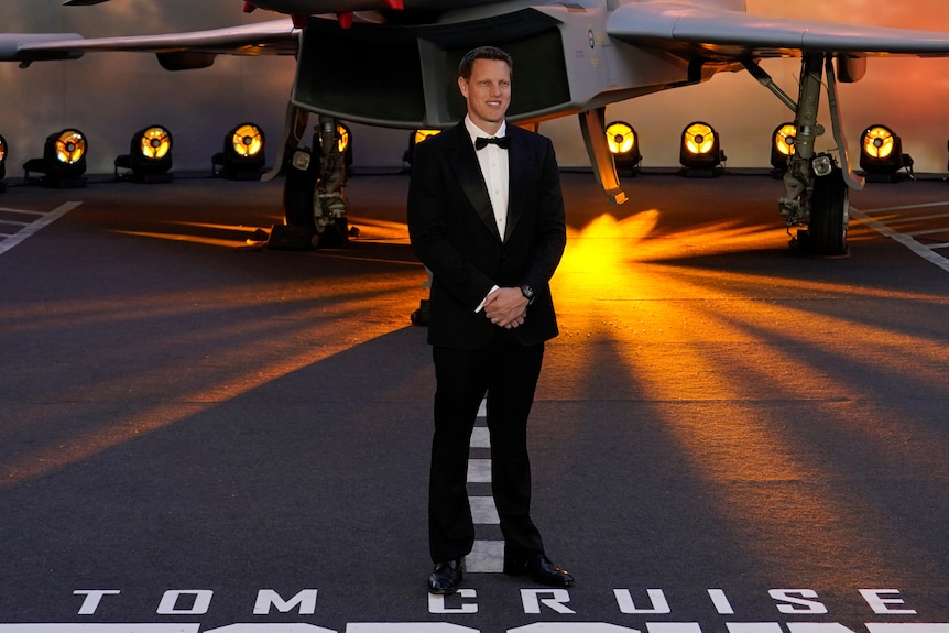 David Ellison poses during the 'Top Gun Maverick' UK premiere