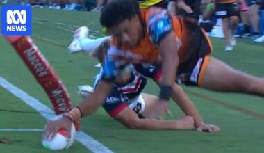 Faaletino Tavana scores stunning try in NRL trial, Canterbury Bulldogs star Matt Burton limps off