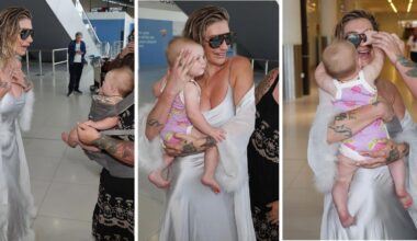 Pop superstar Kesha arrives in Perth, greets fans and hugs baby ahead of Tits Out show in Claremont