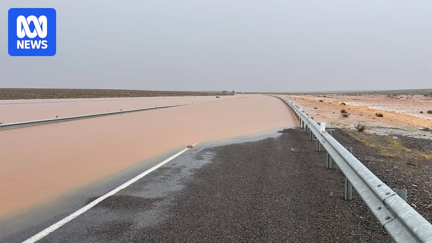 East West rail corridor cut by flooding amid heavy rain in northern SA