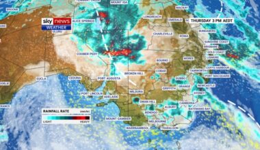 Wet Thursday for some Australian capitals as low-pressure deluge continues in the outback