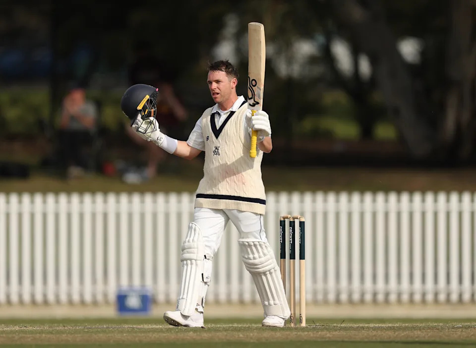 Seen here, Marcus Harris batting for Victoria in the Sheffield Shield.