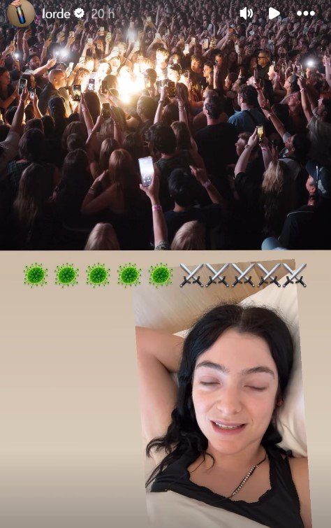 Lorde believes her own crowd is making her sick.