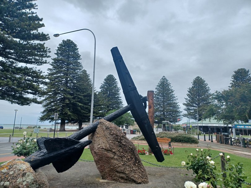 Victor Harbor foreshore with Encounter Bay in the  background.